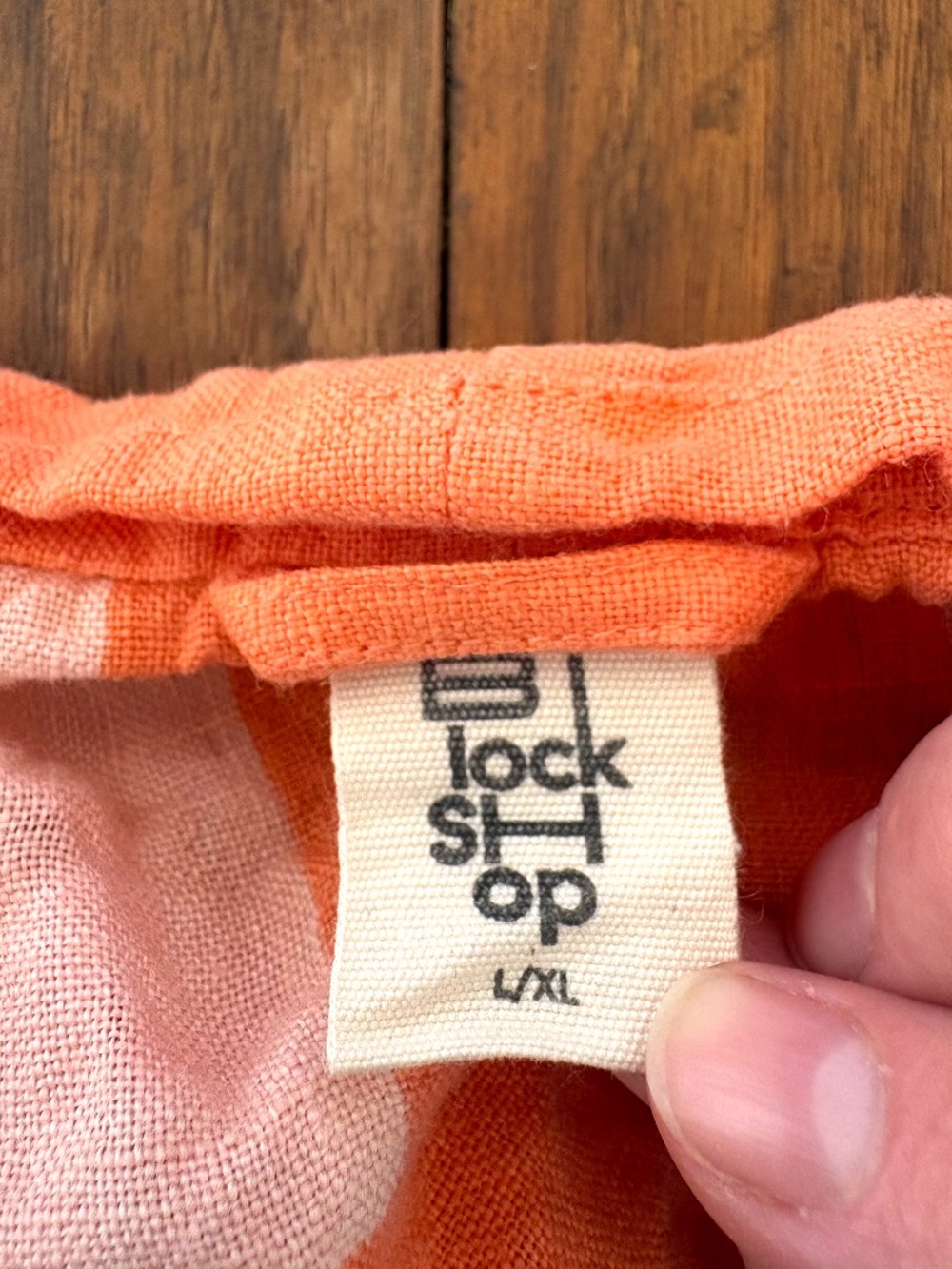 Block Shop Textiles Dot Dash Robe in Apricot L/XL - Picture 3 of 3